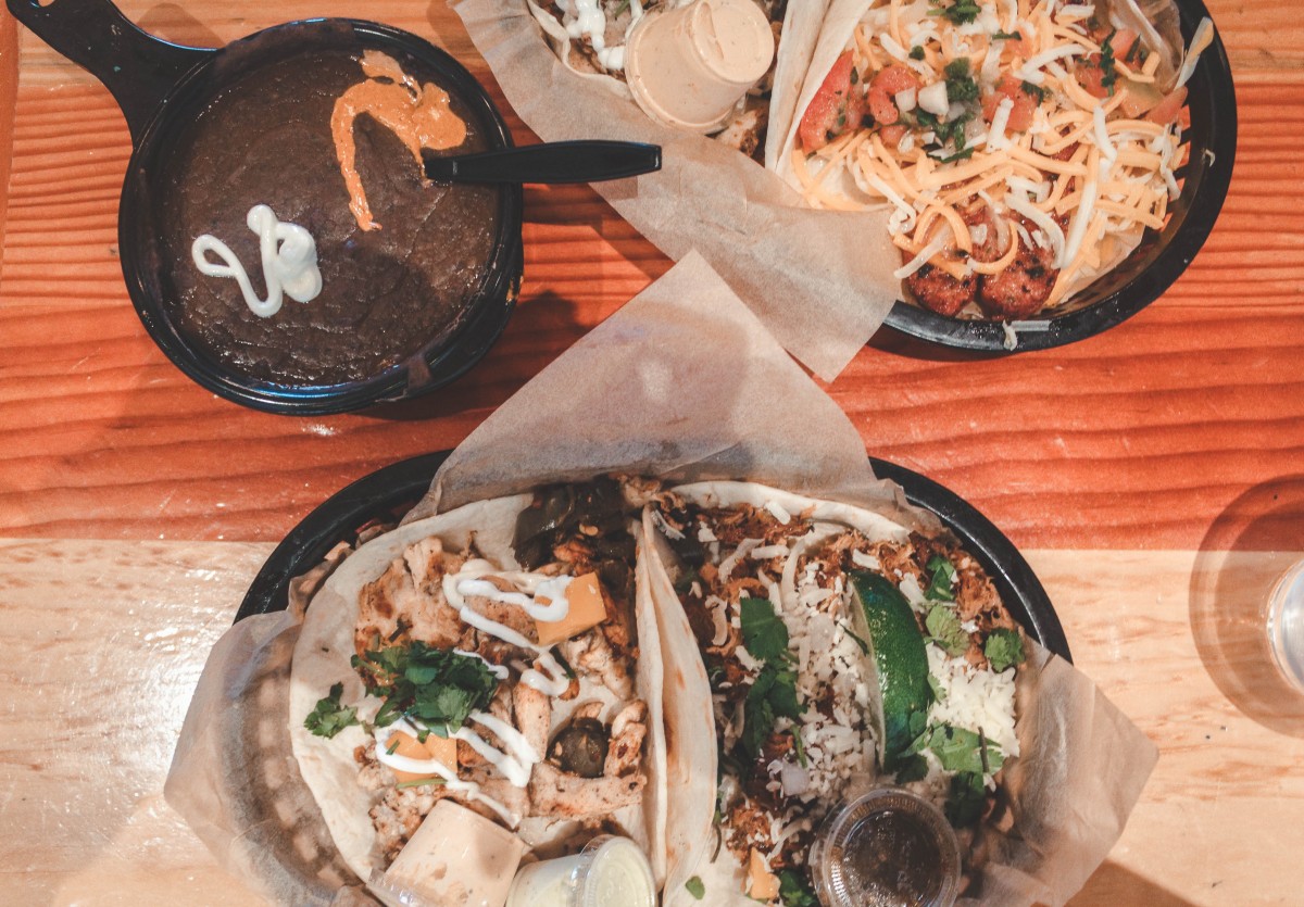 Two brushfires, double order and some black beans from Torchy's Tacos