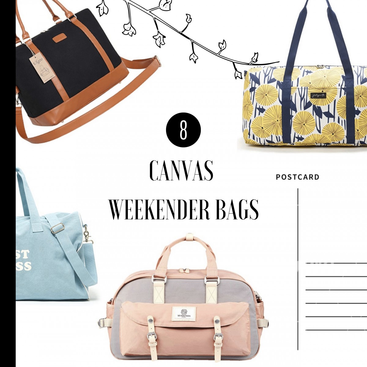 8 Stylish And TravelFriendly Canvas Weekender Bags Passport to Eden
