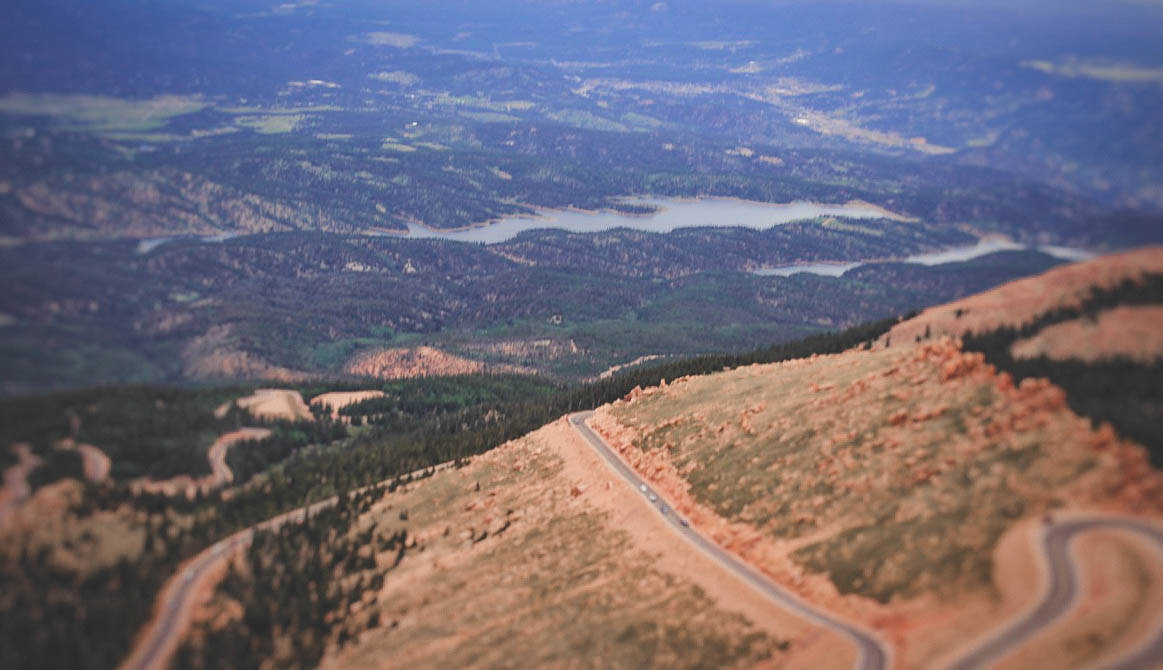 A closer look at the city as I'm driving down Pikes Peak