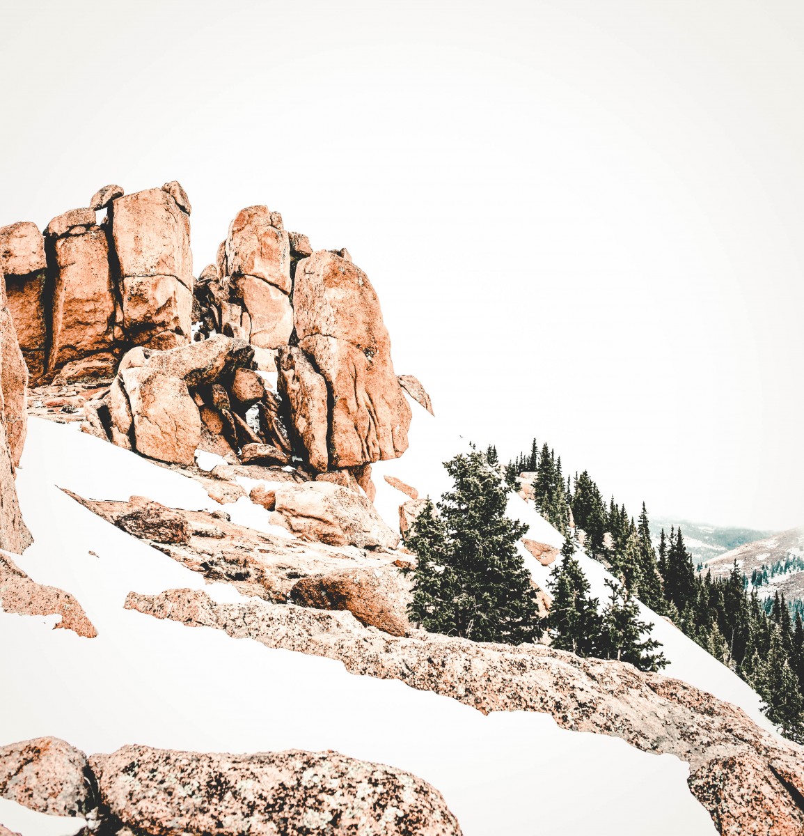 Snowy winter in Pikes Peak