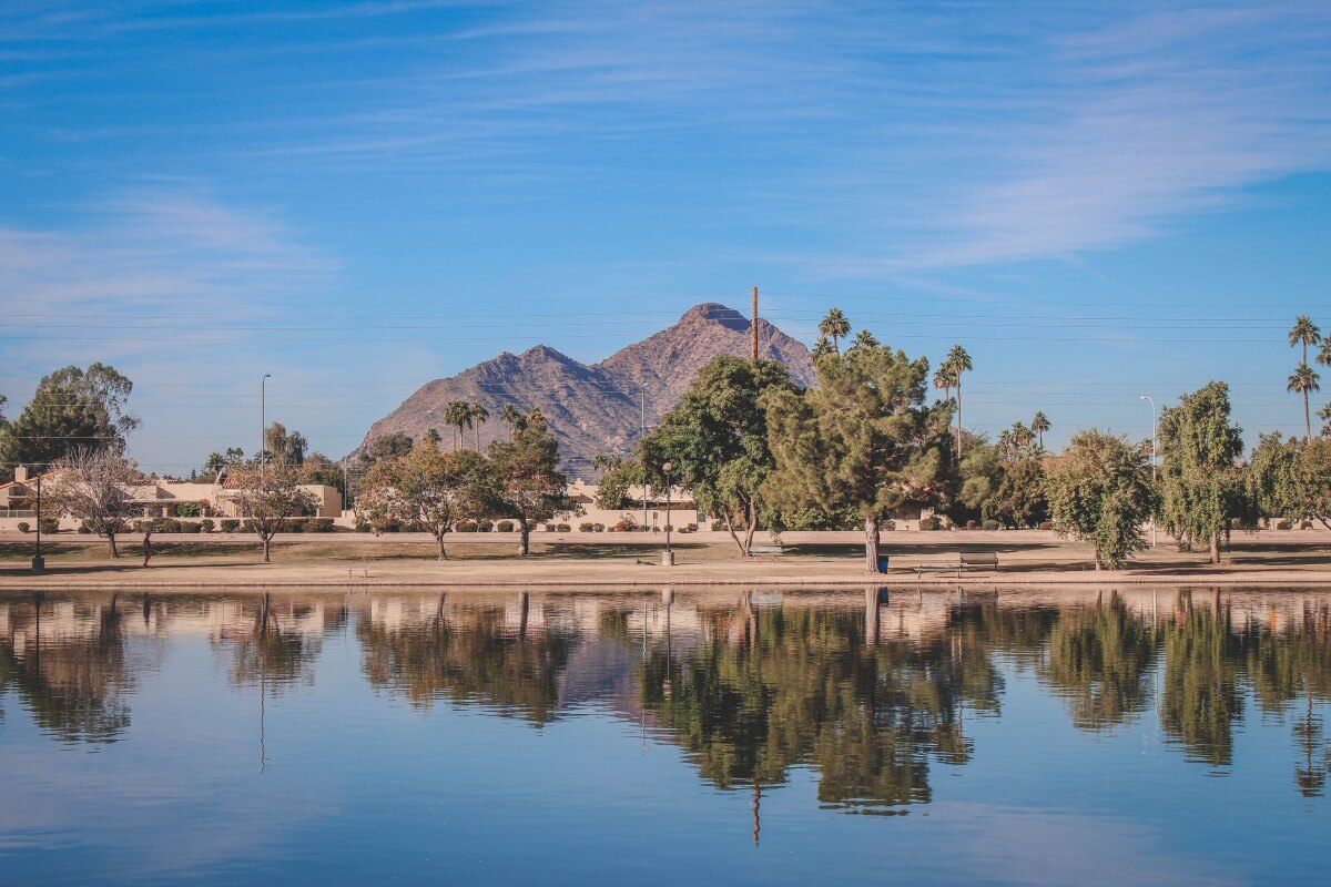 A mirror lake of Camelback Mountain, one of the best sights I saw during my weekend in Scottsdale. 