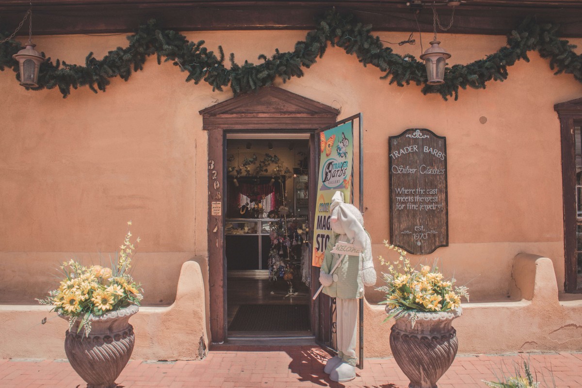 front facade of a jewelry store, one of many in Old Town ABQ