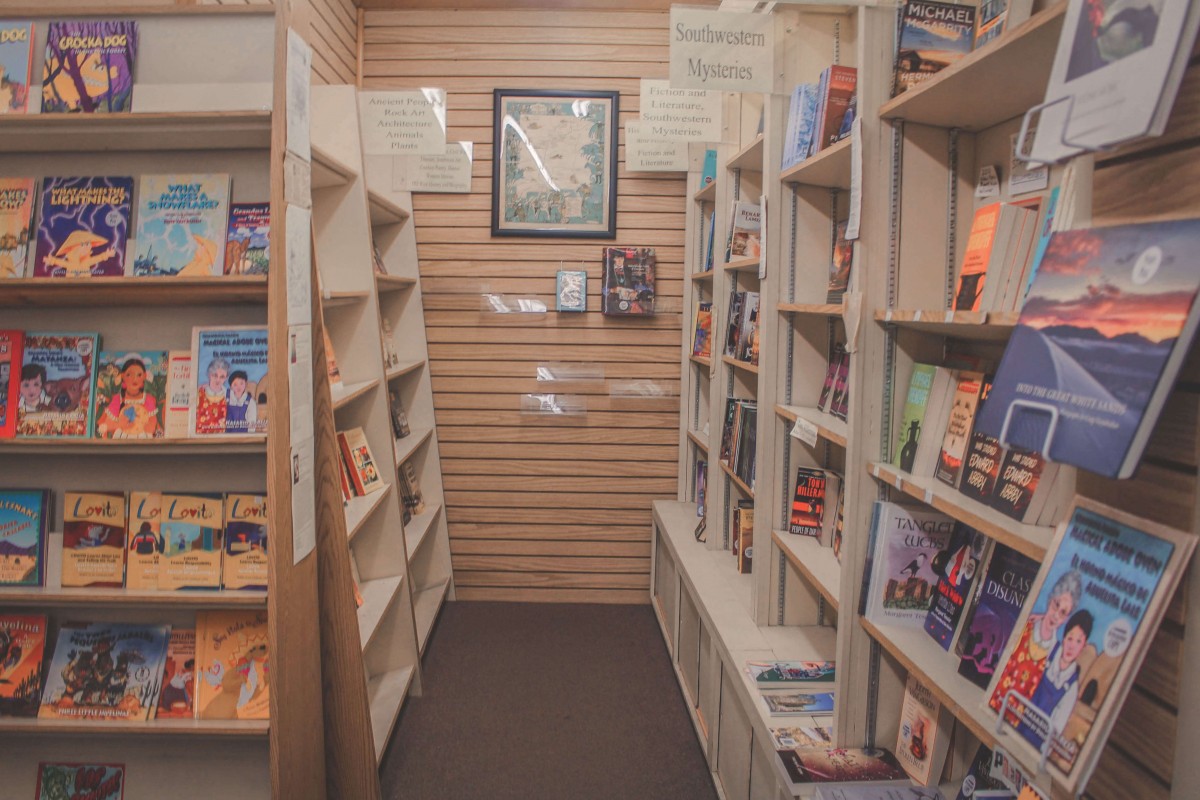 exploring bookstores is one of the most underrated things to do in Old Town Albuquerque but here's a sneak peek at all the colorful local titles in Treasure House books