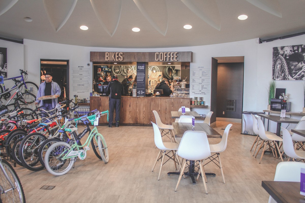 One of the best coffee shops in Omaha is part bike shop and part cafe