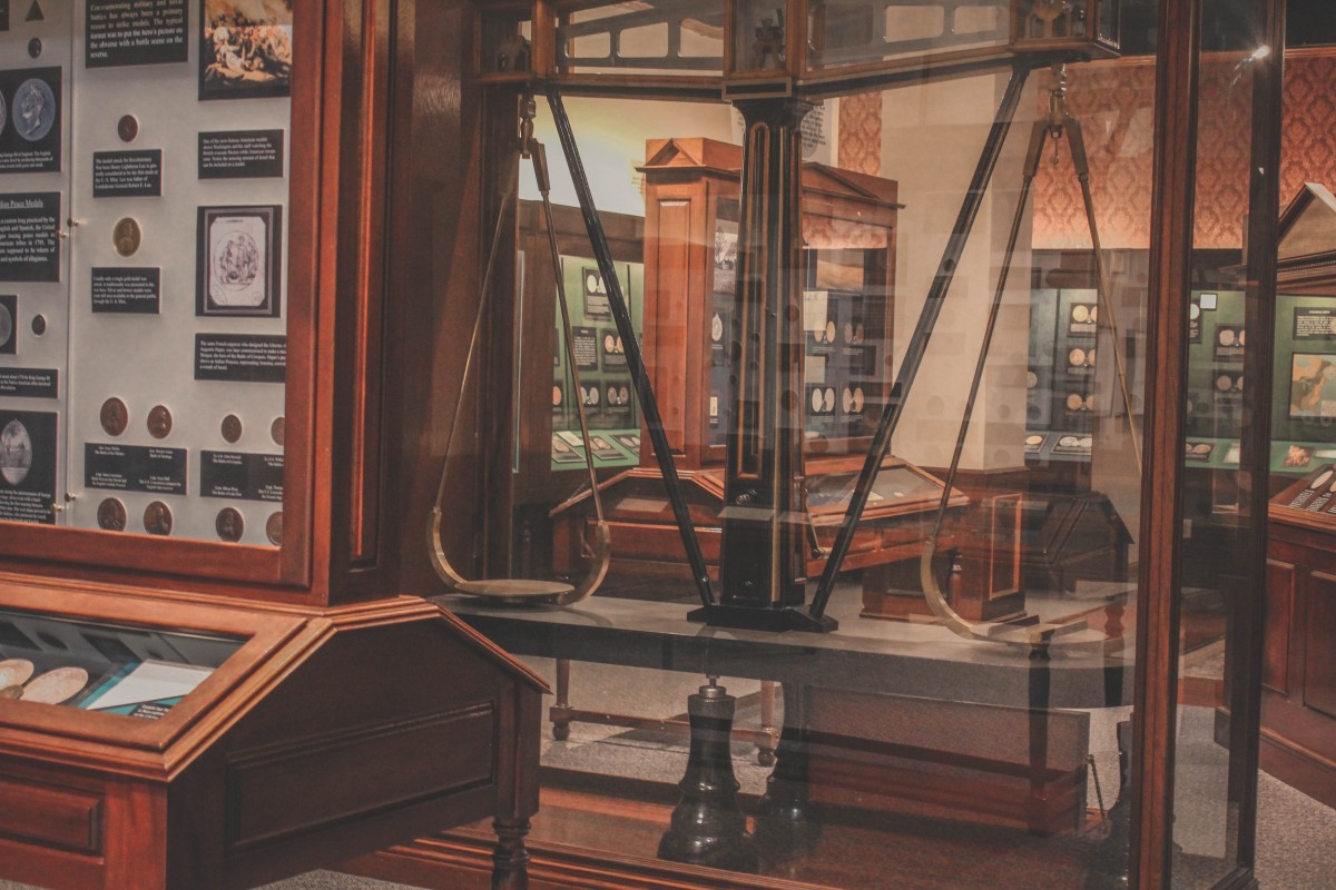 glass panels that lead to a rare coin collection