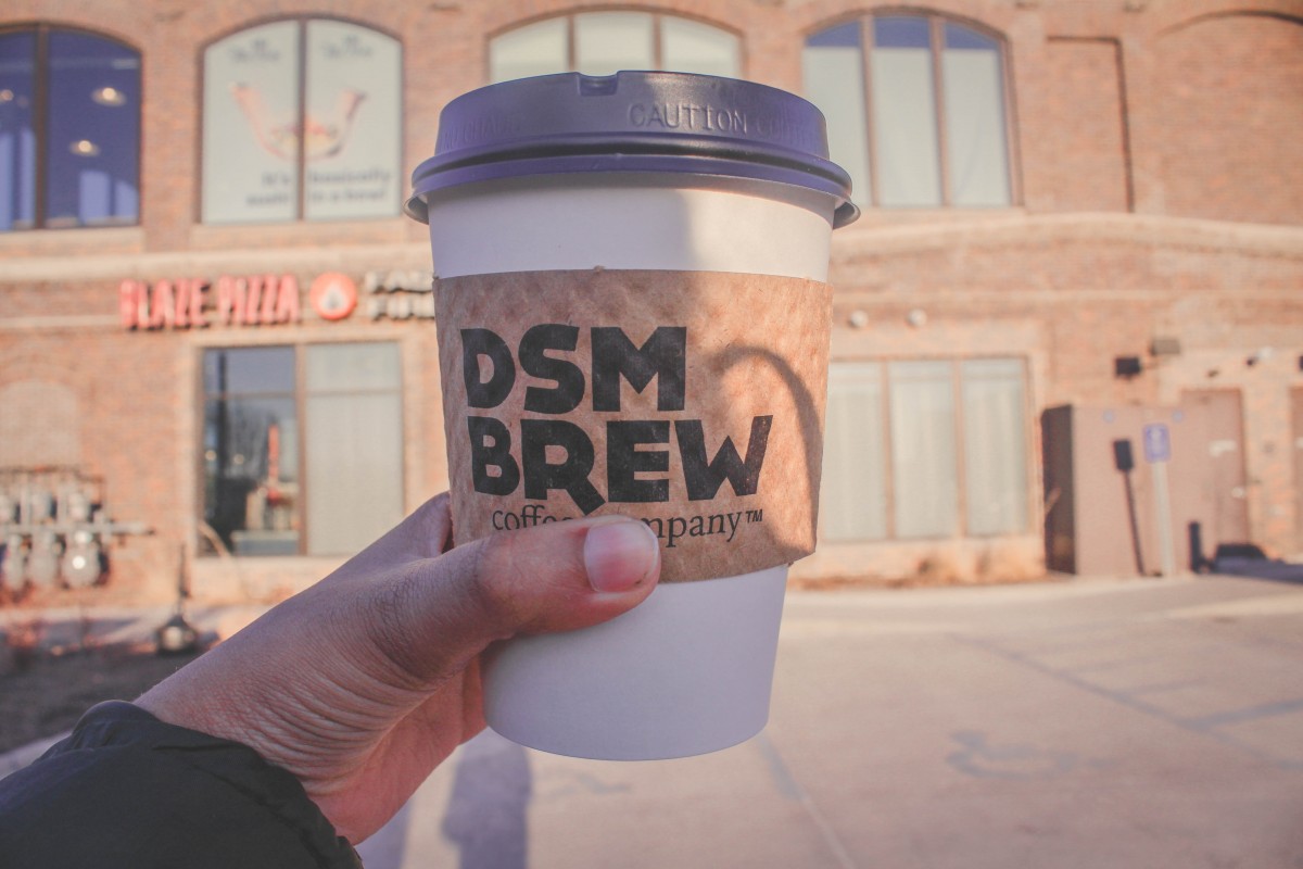 DSM Brew branding coffee cup
