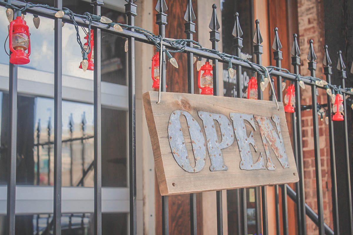 open sign in Little Rock