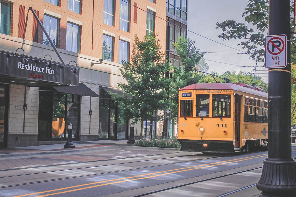 streetcar trolley in Little Rock