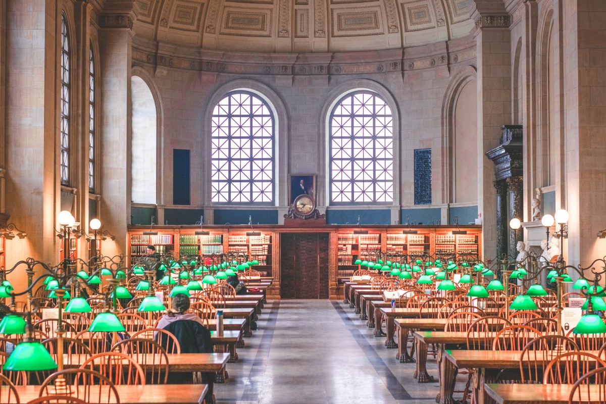 most beautiful libraries in the US: Bates Hall at the Boston Public Library