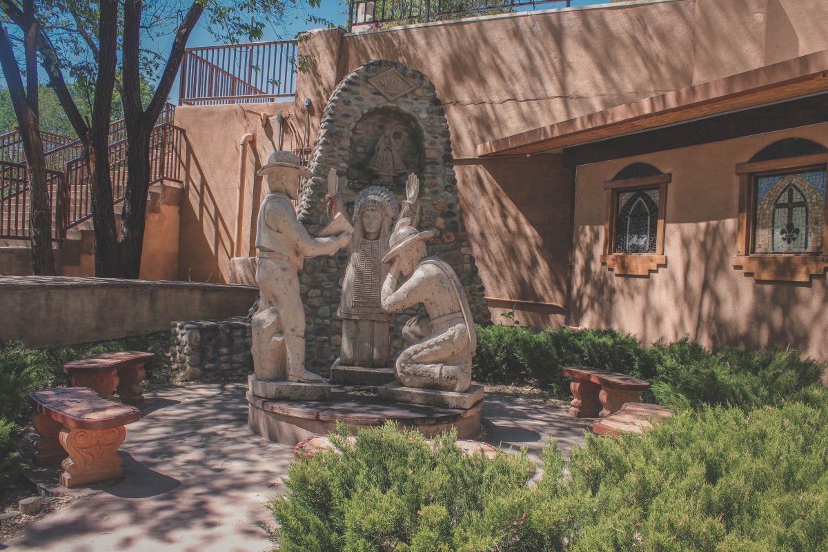 Three Cultures Monument in Chimayo, New Mexico