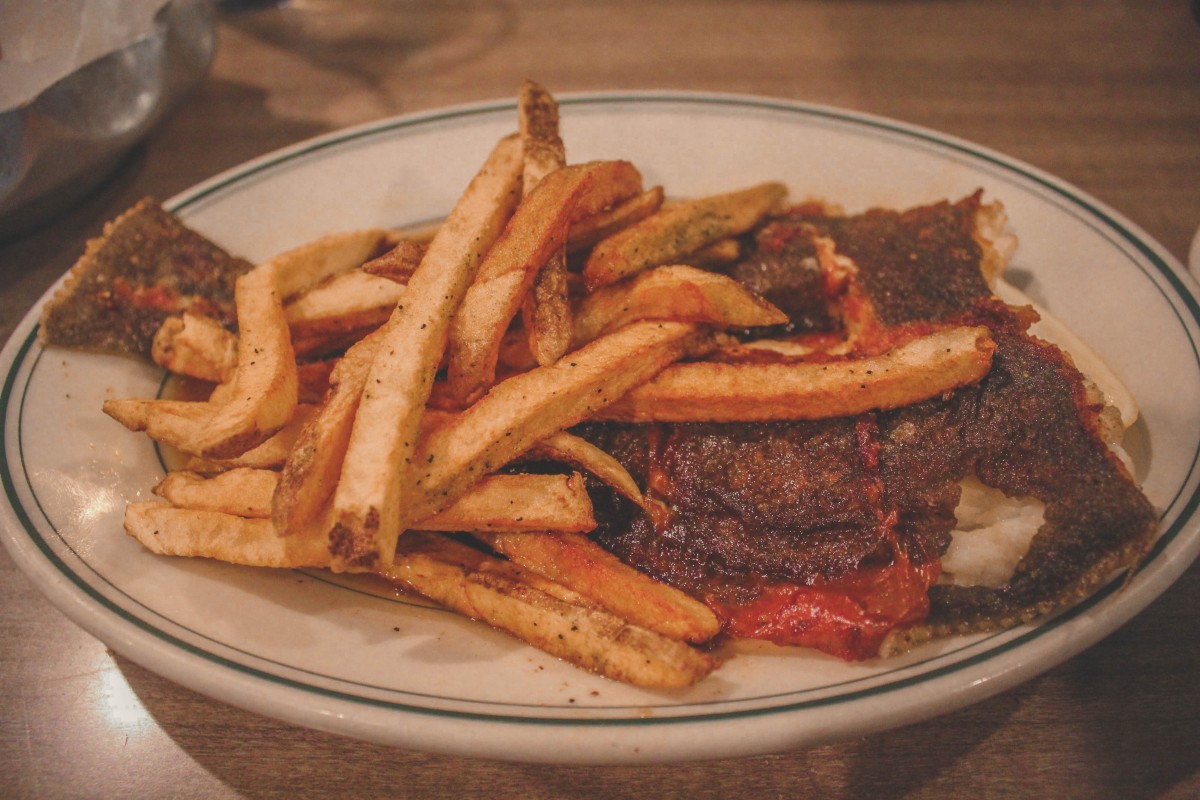 fish and chips in Jackson Mississippi, greek style with remoulade
