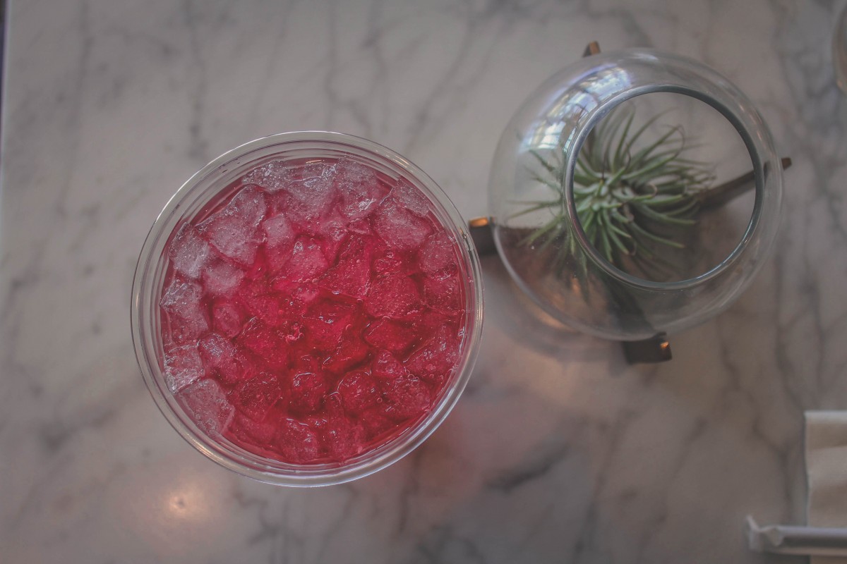 drink from Cultivation, a food hall in Jackson
