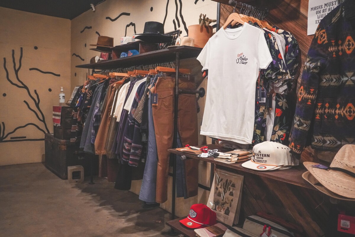 clothing in a Joshua Tree boutique
