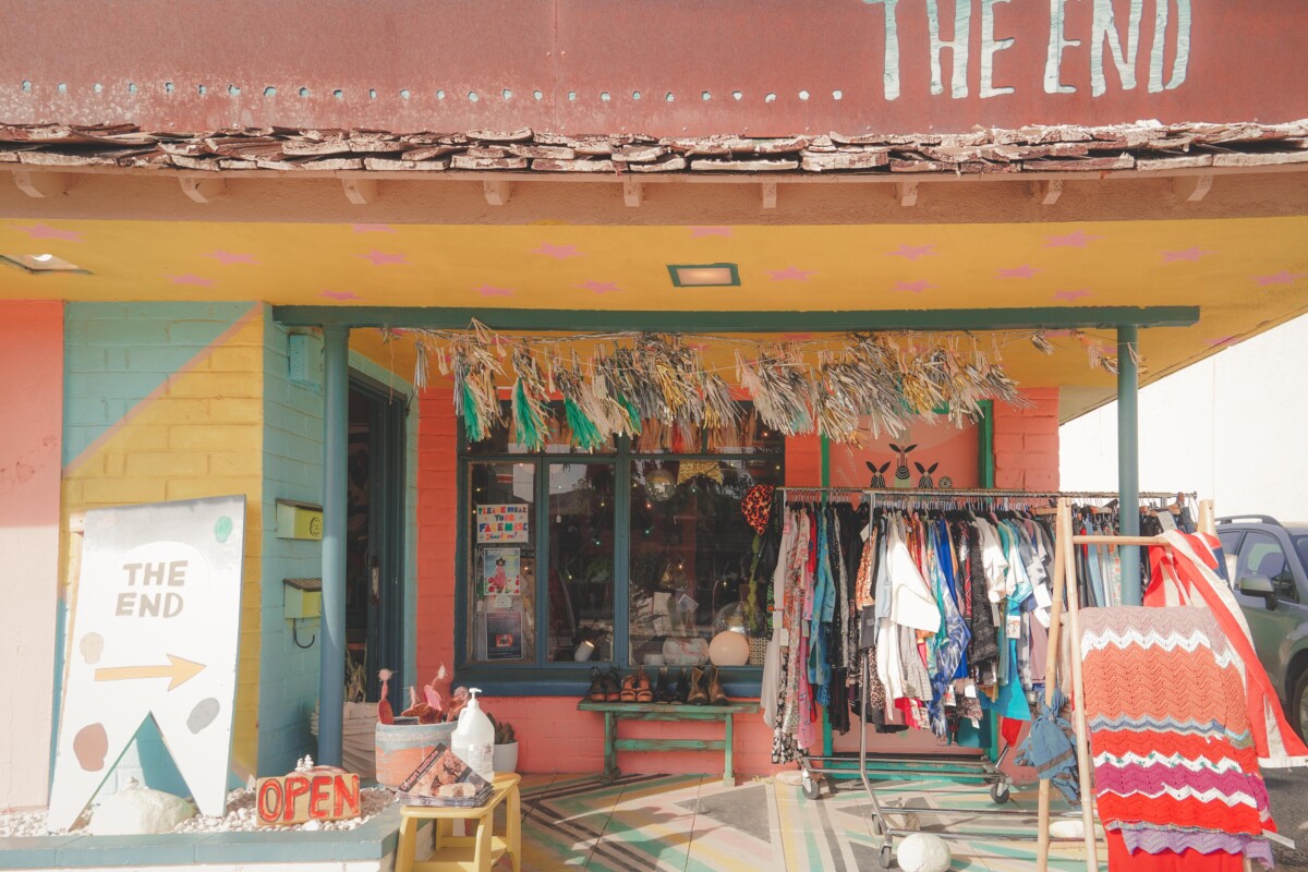 colorful shop called The End in Joshua Tree