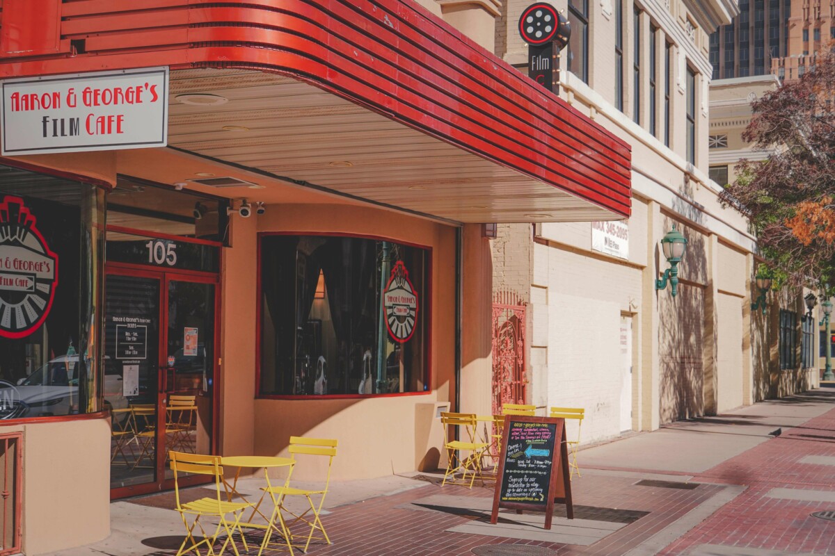 Aaron & George's Film Cafe exterior facade