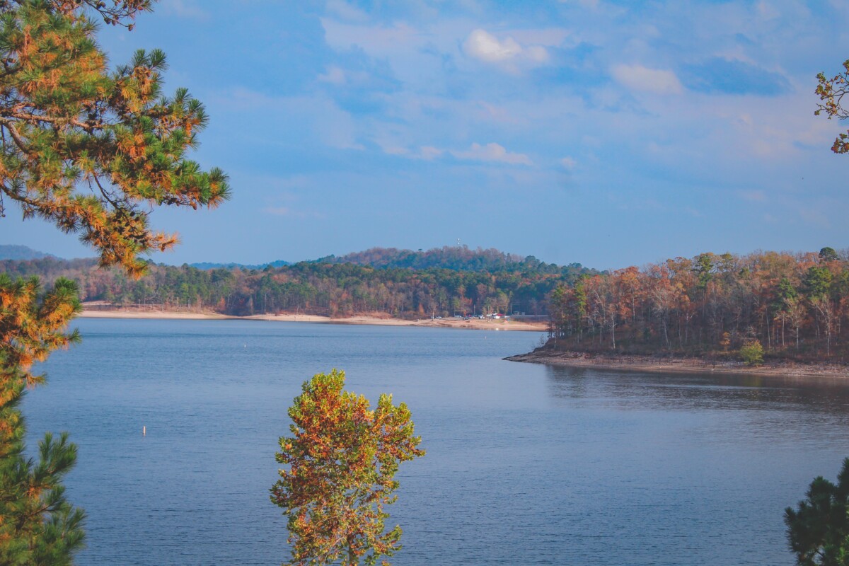 crystal clear Broken Bow Lake, one of the most scenic day trips from Dallas