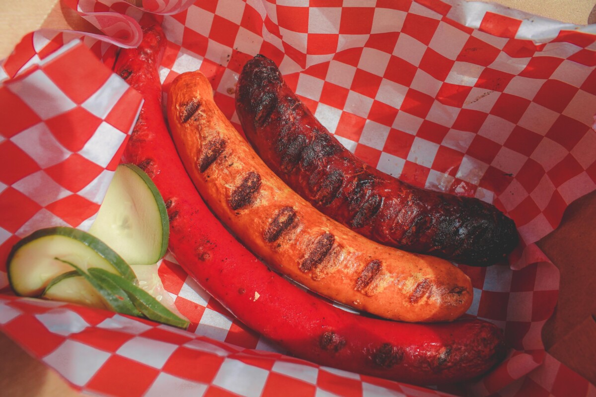 Best restaurants in Solvang: Copenhagen Sausage Garden featured photo of sausage sampler