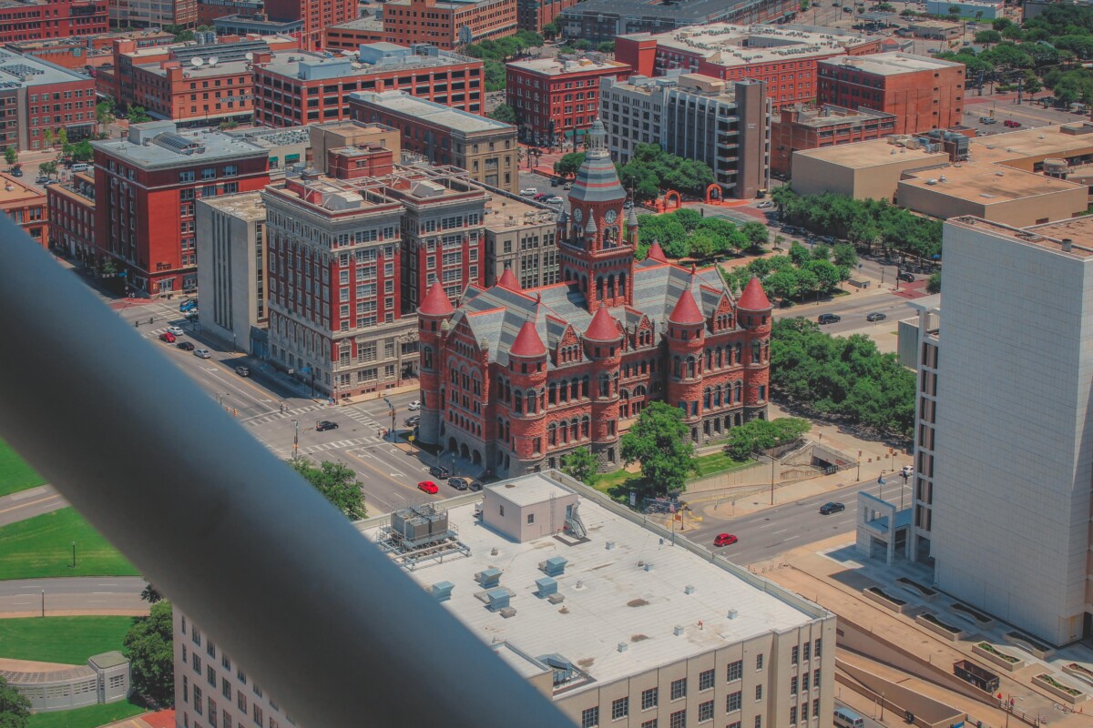 views from Reunion Tower of Dealey Plaza