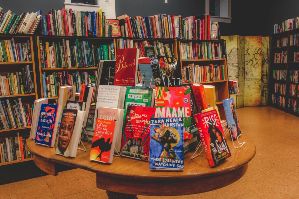 Black literature display at Indy Reads, a nonprofit bookstore in Indianapolis