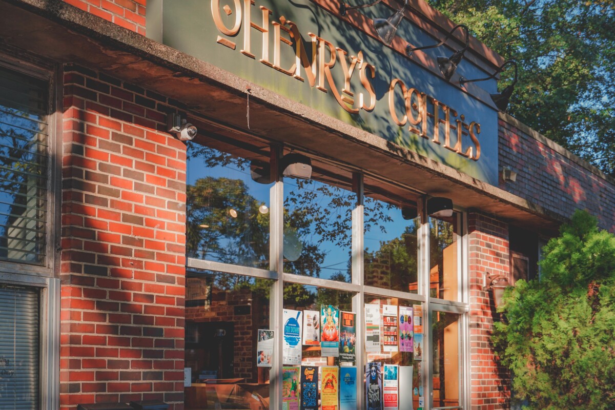 sign for O Henry's coffee in Birmingham