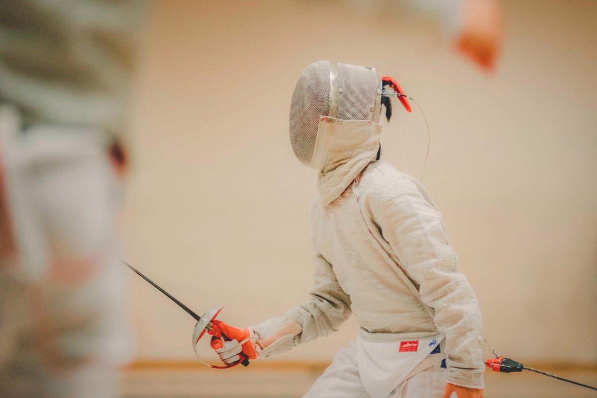 photo of a person fencing