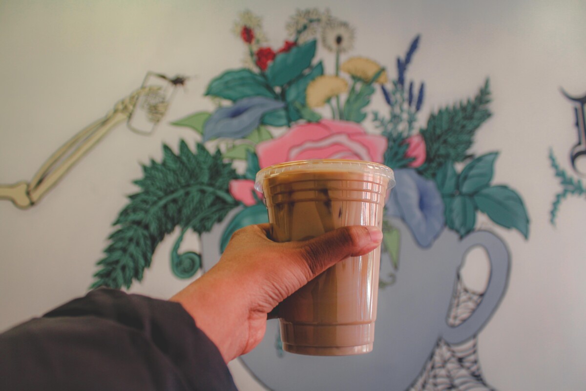 cereal milk latte from Brew Box, one of the most conveniently located coffee shops in Salem