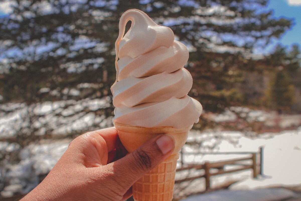 vanilla creemee in a cone