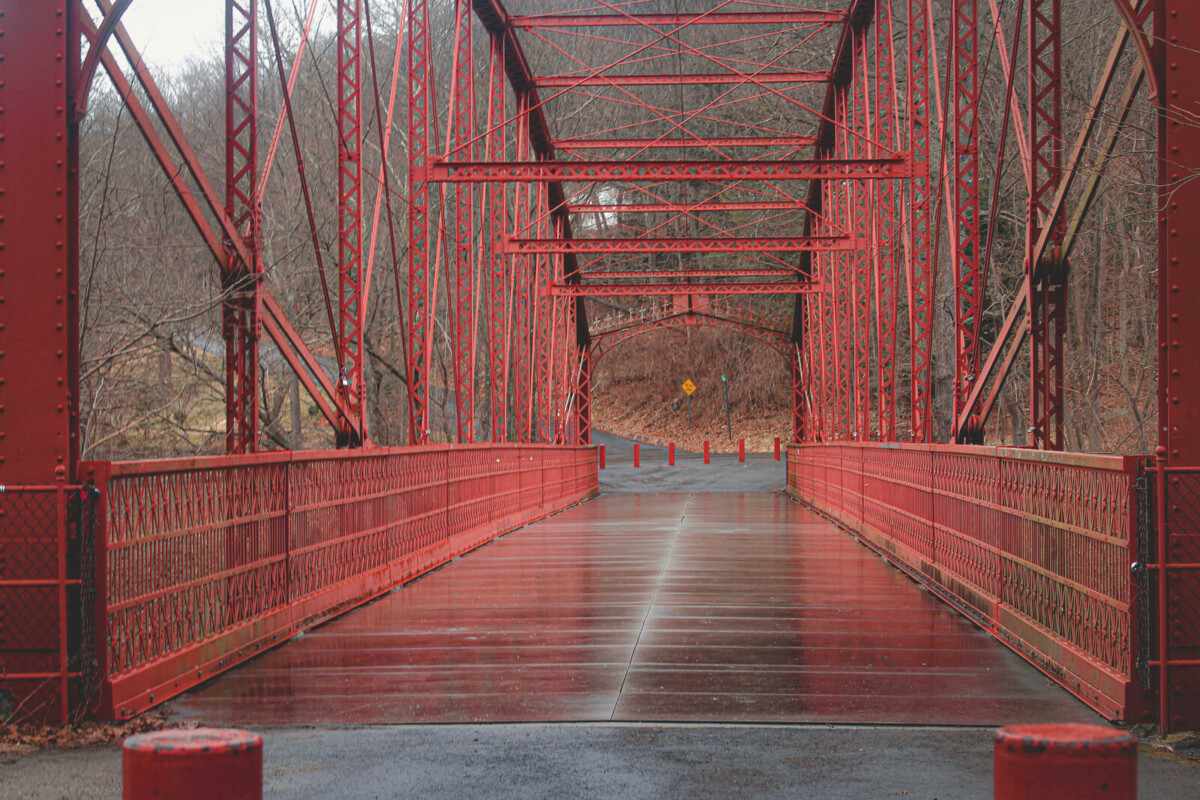 Lovers Leap Bridge in New Milford, Connecticut