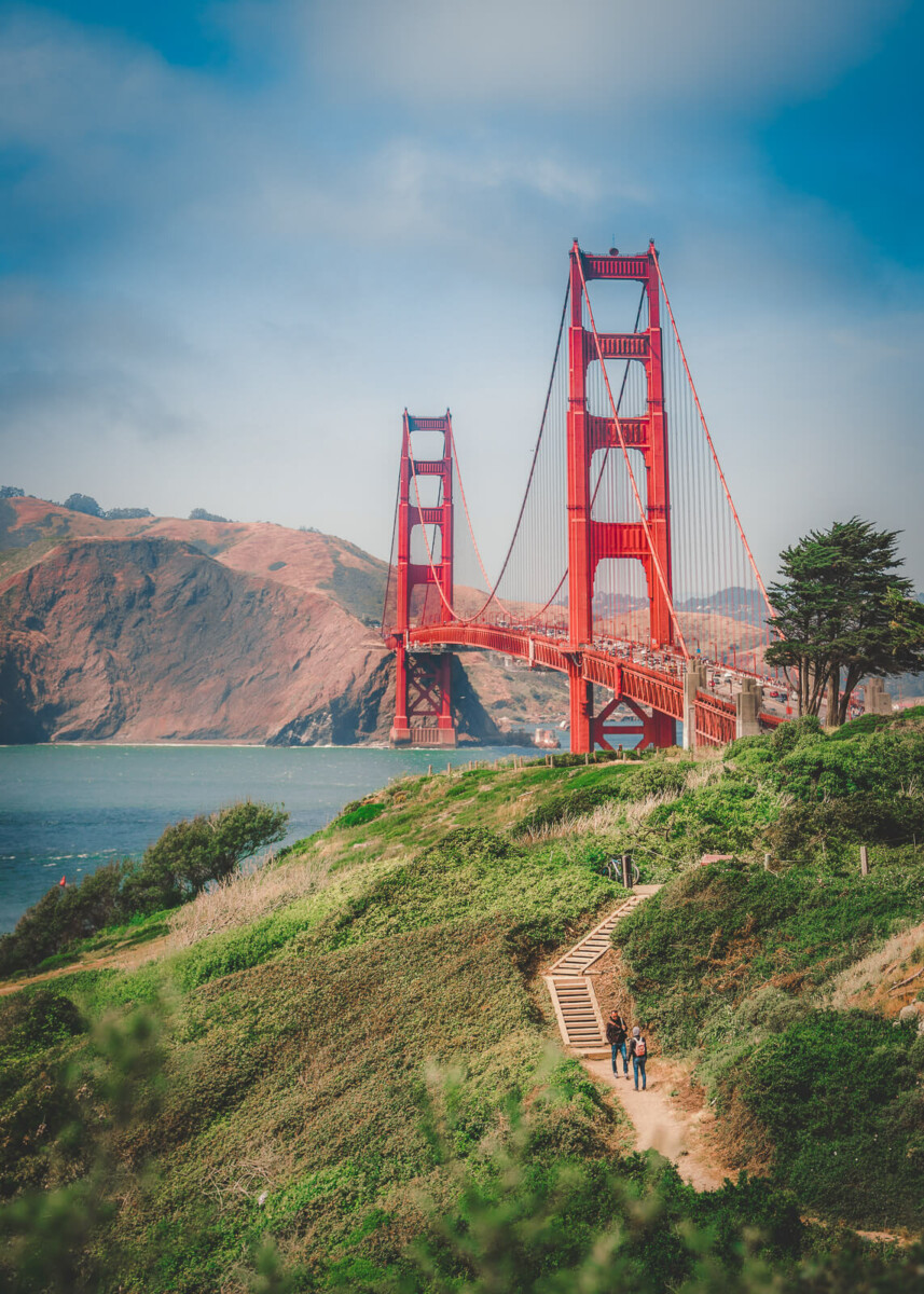 hike to visit the Golden Gate Bridge